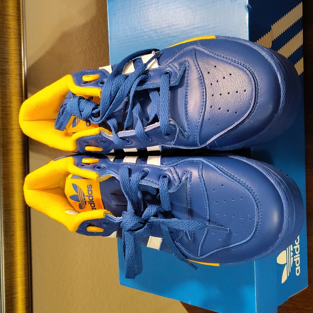 Adidas Rivalry Low Leather IF3529 Blue/Yellow Men: Size 8